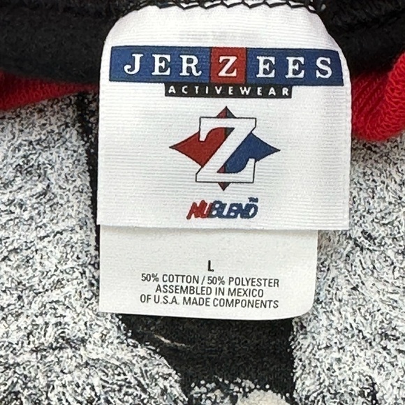 Jerzees Puppy Bird Snowflakes Winter Scene Sweatshirt Mock Neck Large Black Cozy - Picture 7 of 15